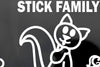 Car fits Decal Large 8" x 5.5" MY CAT DINES ON YOUR STICK FAMILY Funny Vinyl Big Pet Sticker SUV Van Truck Figure Rear Windshield Window Side Funny Family