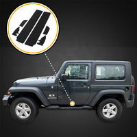 2014 fits Jeep Wrangler JK 6pc Kit Door Entry Guards Scratch Shield Paint Protection