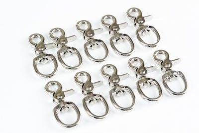 10 fits Trigger Snap Round Eye Swivel Lobster Clasp Lanyard Hook 3/4 Inch 90Lbs