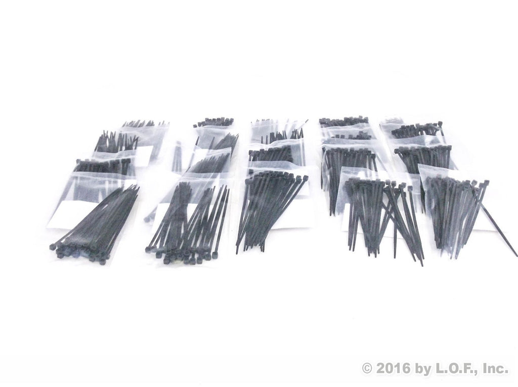 500-Pack fits Heavy Duty 4" (18lbs) Zip Cable Tie Down Strap Wire Uv Black Nylon Wrap