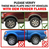 2014 fits Ford F150 Mud Flaps Guards Splash Front & Rear 4pc Set (ONLY FITS With OEM Fender Flares)